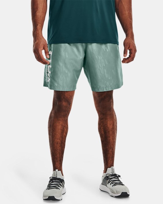 Men's UA Woven Emboss Shorts, Green, pdpMainDesktop image number 0